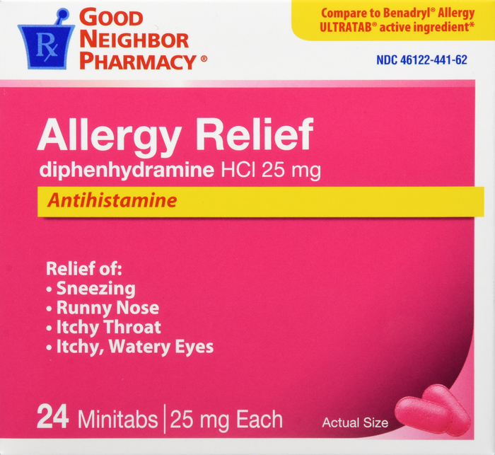 Good Neighbor Pharmacy Allergy Relief 25mg Minitabs 24ct