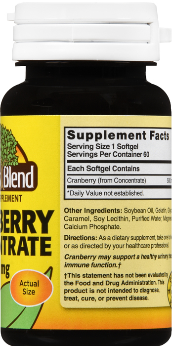 Nature's Blend Cranberry Concentrate 500mg Softgels 60ct