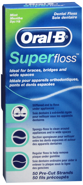 Oral B Super Floss Pre-Cut Strands Dental Floss 1ct