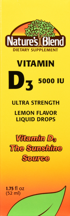 Nature's Blend Vitamin D-3 5000IU Liquid 1.75oz