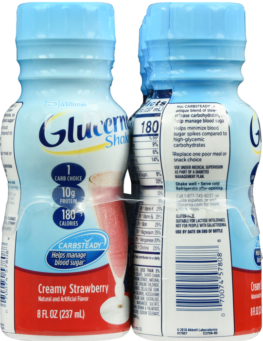 GLUCERNA SHAKE LIQ STRAWBERRY 6X8OZ