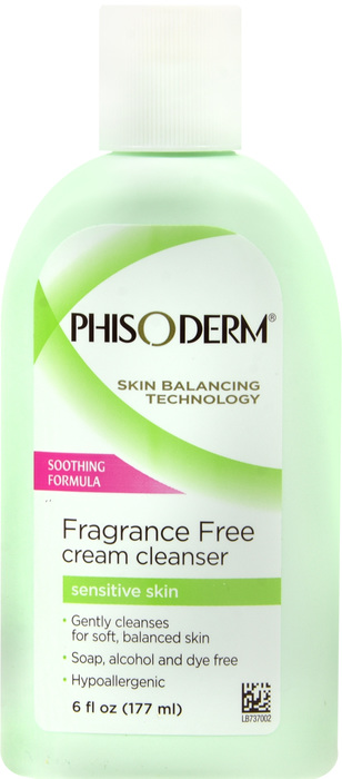 PHISODERM FRAGRANCE FREE CREAM CLEANSER SENSITIVE SKIN 6 OZ