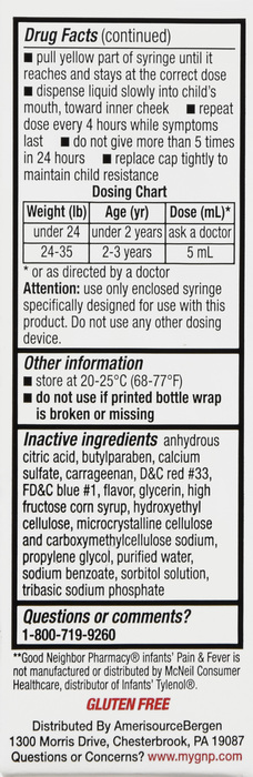 Good Neighbor Pharmacy Infants' Pain and Fever Grape Liquid 1oz