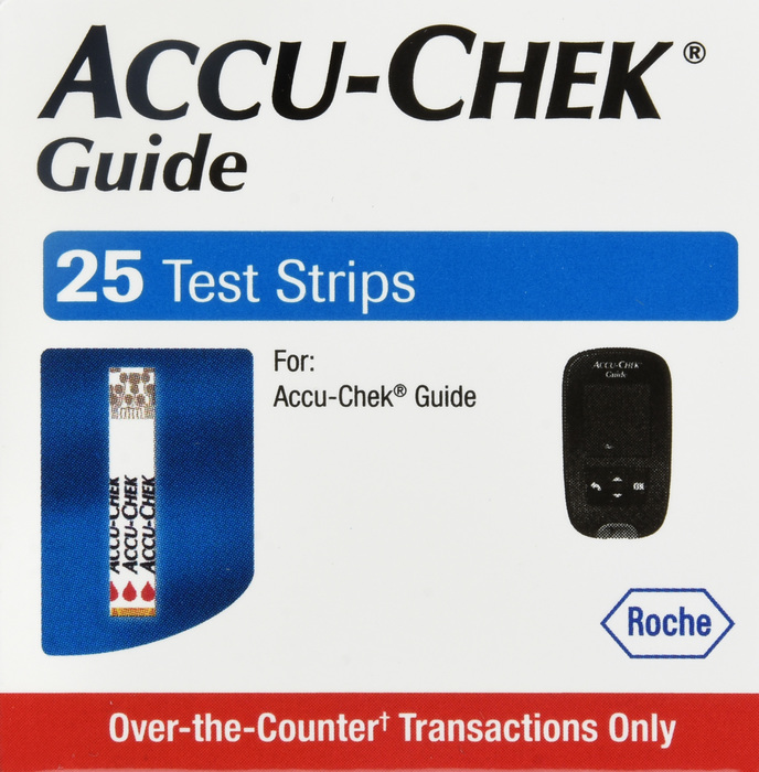 ACCU-CHEK GUIDE TEST STRIPS 25CT