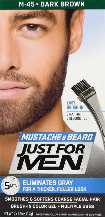 Just for Men Mustache & Beard Gel Dark Brown 1ct