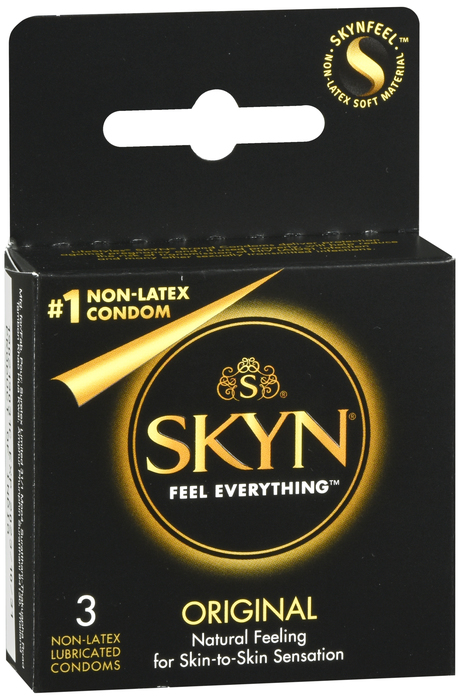 SK-YN Original Lubricated Non-Latex Condoms 3ct