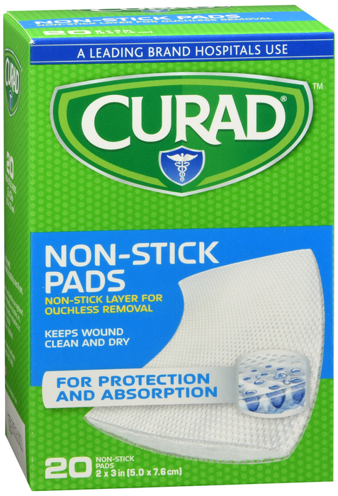 CURAD PAD NON-STICK 2"X3" 20CT