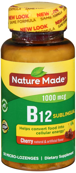 Nature Made Sublingual Vitamin B-12 1000mcg Micro-Lozenges 50ct