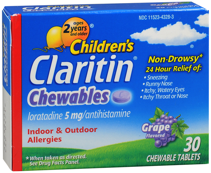 Claritin Children's 24HR 5mg Grape Chewable Tablets 30ct