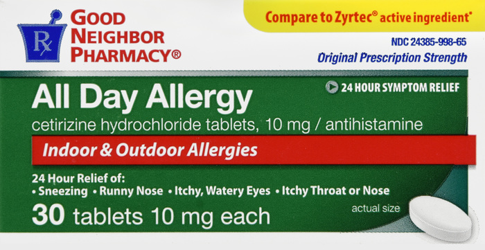 Good Neighbor Pharmacy All Day Allergy 10mg Tablets 30ct