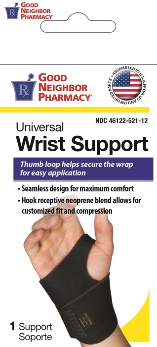 Good Neighbor Pharmacy Universal Wrist Support Black 1ct