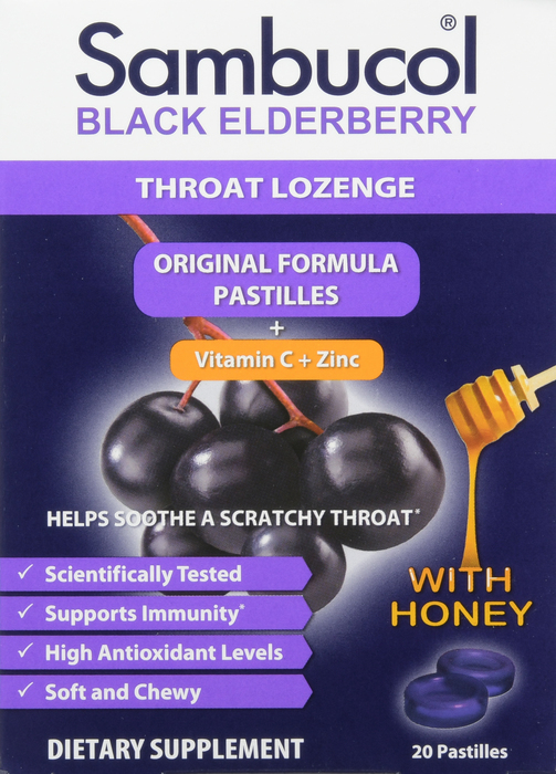 SAMBUCOL BLACK ELDERBERRY PASTILLES 20CT