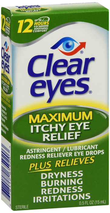 Clear Eyes Maximum Itchy Eye Relief Eye Drops 0.5oz