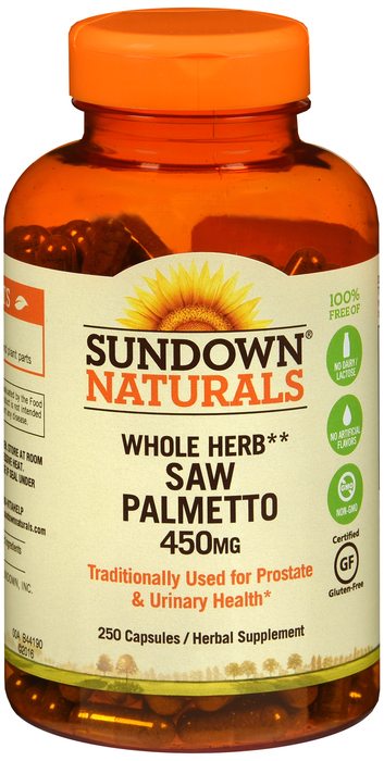 SAW PALMETTO 450MG CAPSULE 250CT SUNDWN