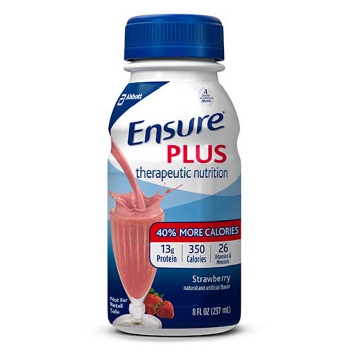 ENSURE PLUS INST STRAWBERY BTL 24X8OZ