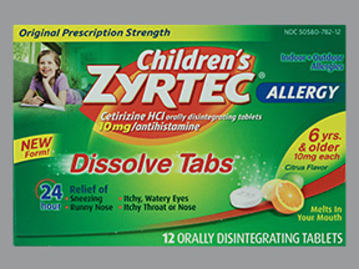 Zyrtec Child Dissolve Tablets Citrus 12ct