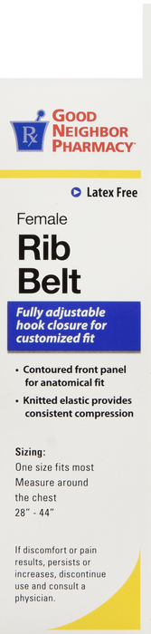 Good Neighbor Pharmacy Female Rib Belt Support White Adjustable 1ct