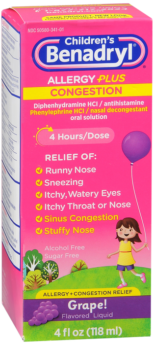 BENADRYL-D KIDS ALLRGY/SINUS LIQ GRP 4OZ