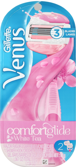 Gill Venus3 Comfortglide White Tea Razor+Refill