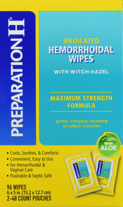 PREPARATION H WIPE 96CT