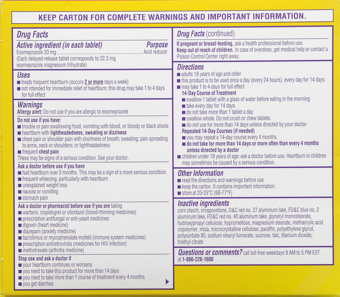 Nexium 24HR 20.3mg Heartburn Relief Tablets 42ct