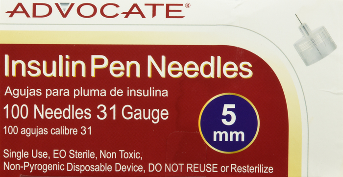 ADVOCATE PEN NEEDLE 31G/5MM 100CT