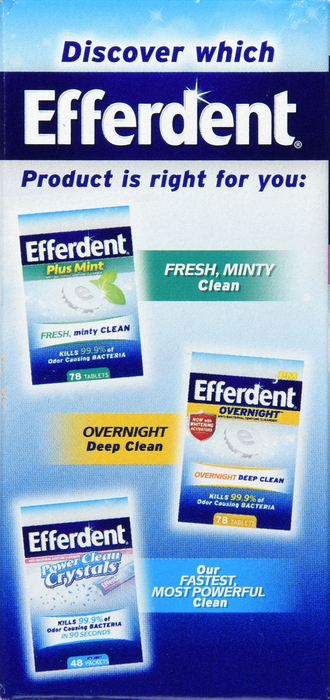 Efferdent Anti-Bacterial Denture Cleanser Mint 44ct