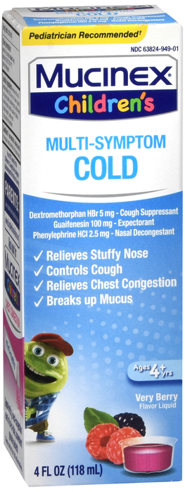 Children's Mucinex Multi-Symptom Cold Very Berry Liquid 4oz