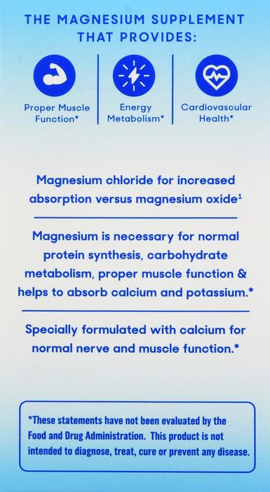 SlowMag Magnesium Chloride + Calcium Tablets 60ct