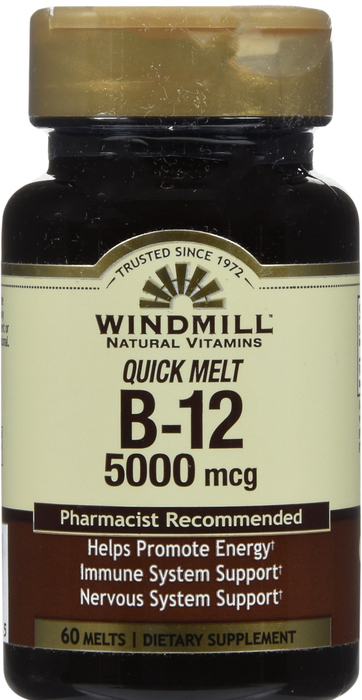 Windmill Vitamin B12 5000mcg Quick Melt 60ct