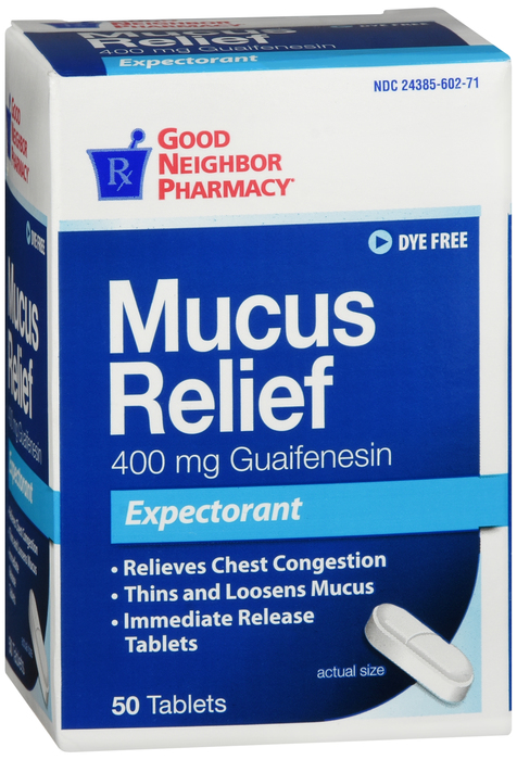 Good Neighbor Pharmacy Mucus Relief 400mg Tablets 50ct