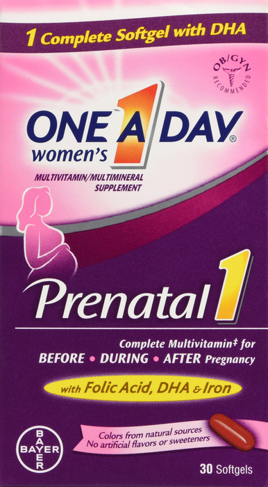 One A Day Women's Prenatal 1 Multivitamin Softgels 30ct