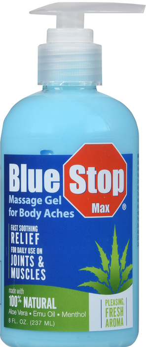 Blue Stop Max Massage Gel 8oz