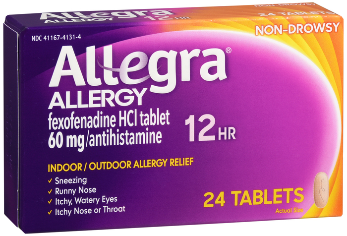 Allegra Adult Allergy Relief 60mg 12HR Tablets 24ct