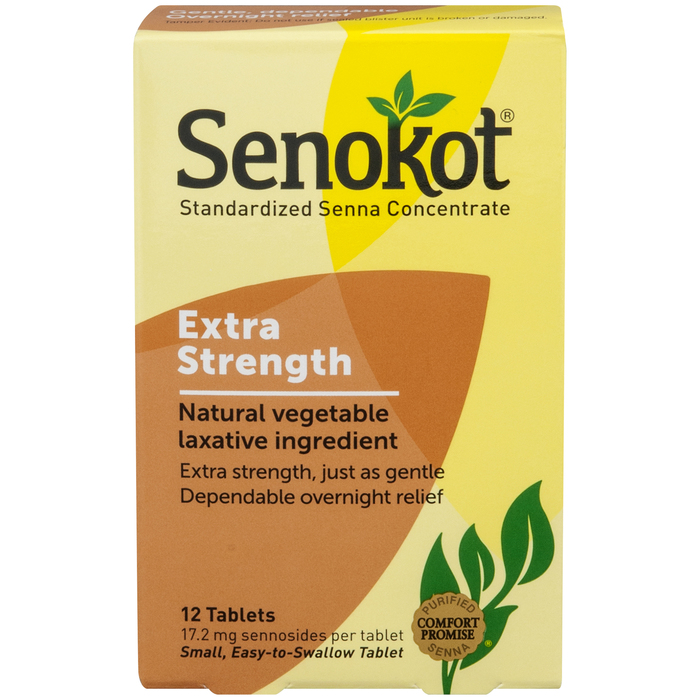 Senokot Extra Strength Natural Vegetable Laxative Tablets 12ct