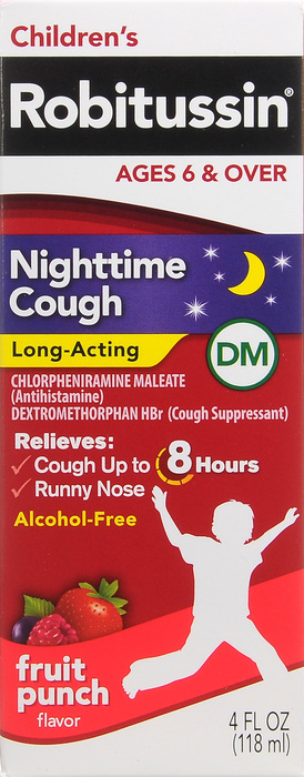 Children's Robitussin DM Nighttime Cough Fruit Punch Liquid 4oz