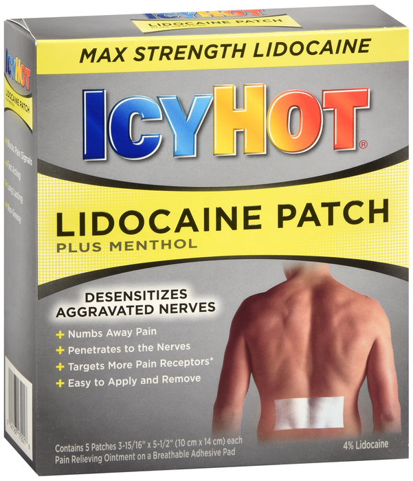 Icy Hot Lidocaine Patch Plus Menthols 5ct