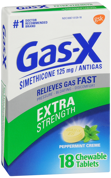 Gas-X Gas Relief Extra Strength Peppermint Chewable Tablets 18ct