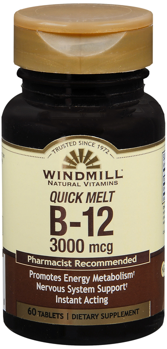 VIT B12 3000MCG LOZENGE 60CT WINDML