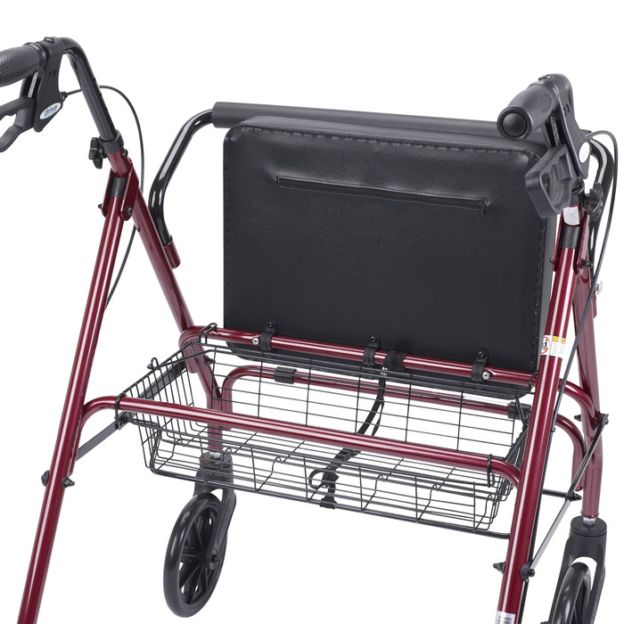 Rollator HD Bariatric Red 500lb Capacity