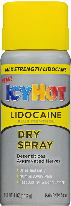 ICY HOT LIDOCAINE DRY SPRAY 4OZ