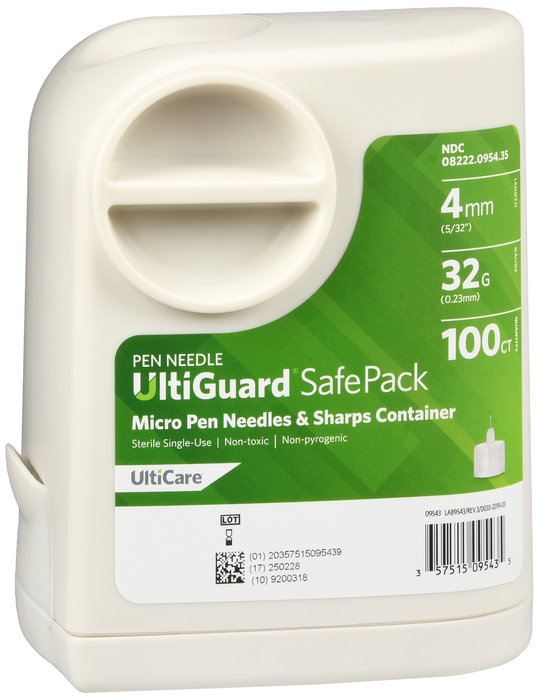 UltiGuard SafePack Pen Needles 32Gx4mm 100ct