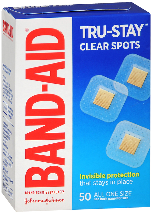 BAND-AID Tru-Stay Clear Spots Bandages One Size 50ct