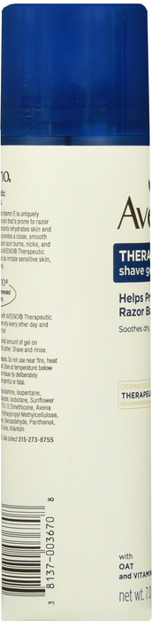 Aveeno Unscented Therapeutic Shave Gel 7oz