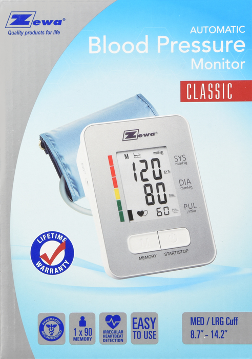 Zewa Automatic Model 8 Piece Blood Pressure Monitor 1ct