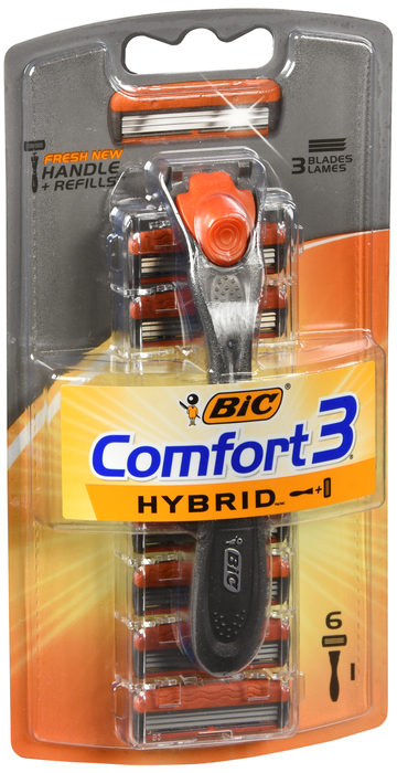 Bic Hybrid Advance Disposable Razor System 6ct