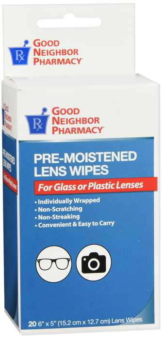 Good Neighbor Pharmacy Pre-Moistened Lens Wipes 20ct