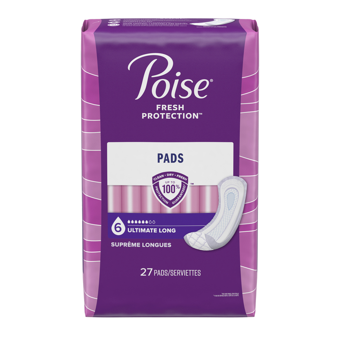 Poise Long Length Ultimate Absorbency Pads 27ct