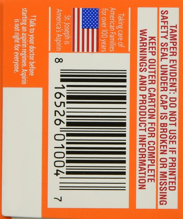 St. Joseph Aspirin 81mg Pain Reliever Orange Chewable Tablets 36ct