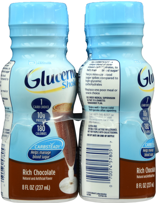 GLUCERNA SHAKE LIQ CHOCOLATE 6X8OZ